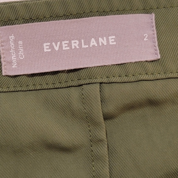 Everlane Japanese GoWeave Picnic Apron Dress Size 2 Green Drapey Lightweight - Picture 9 of 11